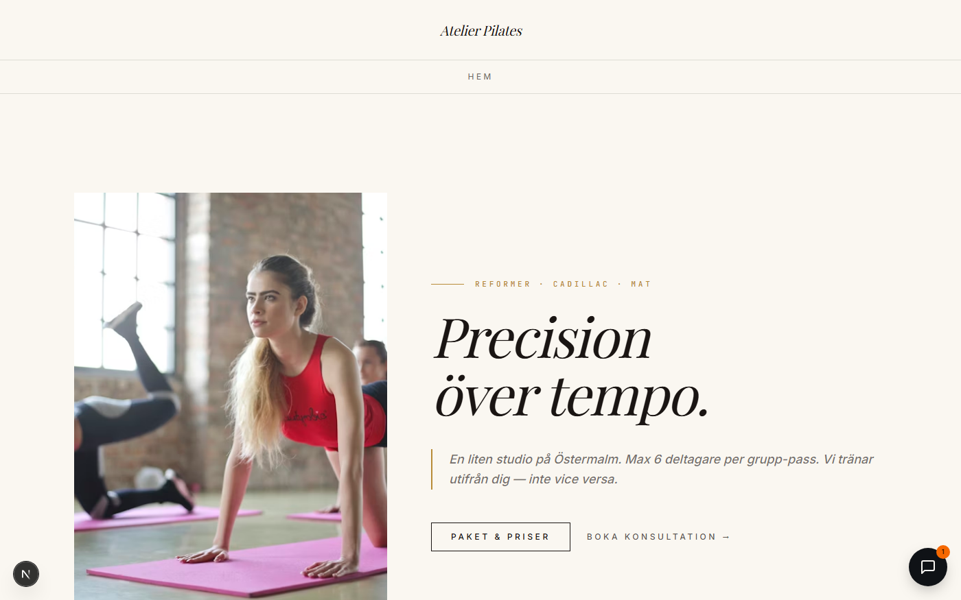 Boutique pilates preview