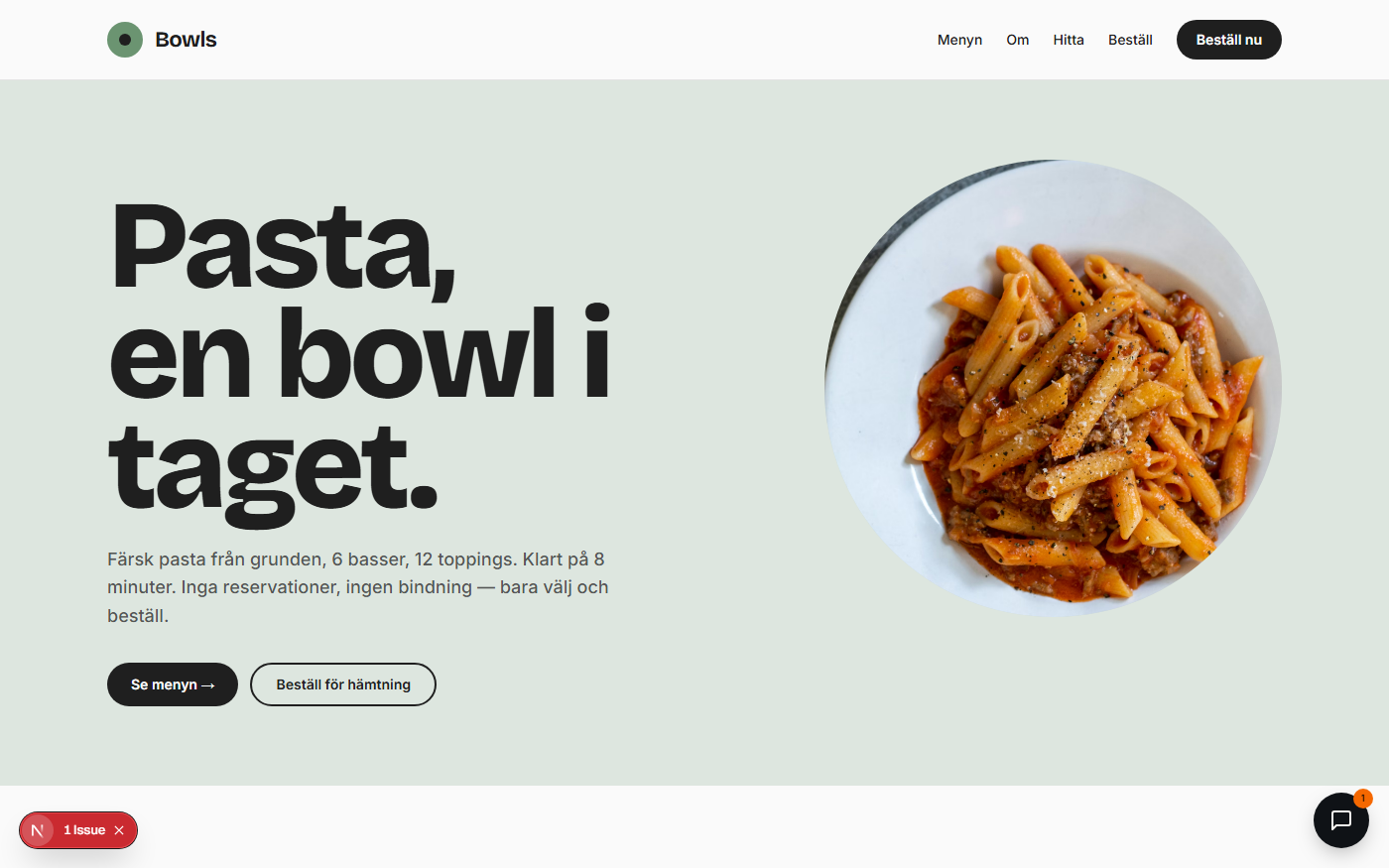 Pasta bar preview